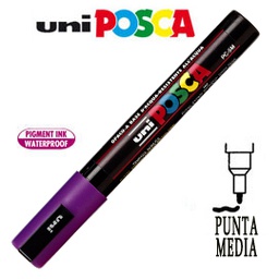 [36658] Marcatore UNI POSCA PC5M p.media 1,8-2,5mm viola UNI MITSUBISHI