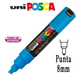 [77231] Marcatore UNI POSCA PC8K p.scalpello 8mm azzurro UNI MITSUBISHI