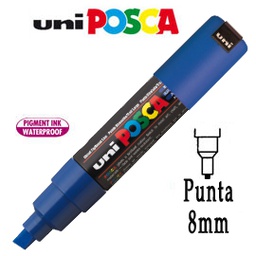 [50166] Marcatore UNI POSCA PC8K p.scalpello 8mm blu UNI MITSUBISHI