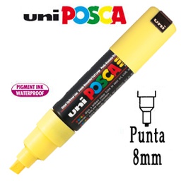 [48510] Marcatore UNI POSCA PC8K p.scalpello 8mm giallo UNI MITSUBISHI
