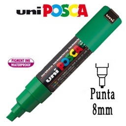 [49986] Marcatore UNI POSCA PC8K p.scalpello 8mm verde UNI MITSUBISHI