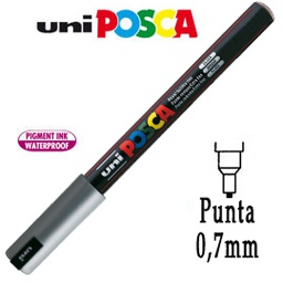 [69907] Marcatore UNI POSCA Pen PC1M p.extra fine 0,7mm argento UNI MITSUBISHI