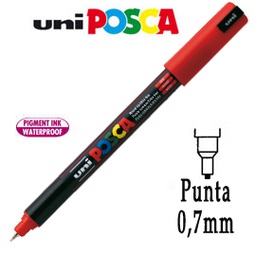 [69914] Marcatore UNI POSCA Pen PC1M p.extra fine 0,7mm rosso UNI MITSUBISHI