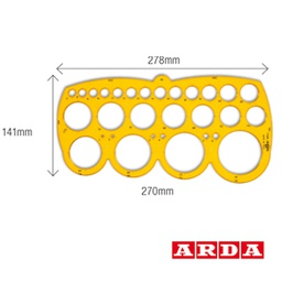 [34882] MASCHERA ARDA CERCHI C/SMUSSO 1/55MM