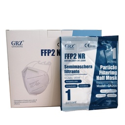 [96178] Mascherine BIANCA FFP2 pieghevole s/valvola imb.singolarmente CE0598