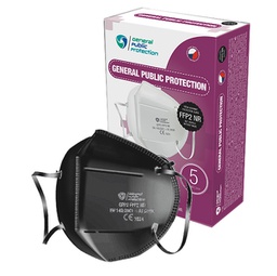 [94945] Mascherine NERO FFP2 pieghevole s/valvola imb.singolarmente CE1024