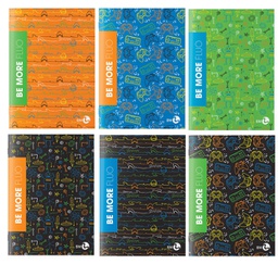 [93852] Maxiquaderno A4 36fg+2 100gr rigo di 3a Be More FLUO BM