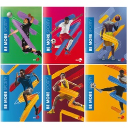 [92596] Maxiquaderno A4 36fg+2 100gr rigo di 3a SPORTY Be More 2024 BM