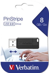 [VERB49062] MEMORIE USB STORE 'N' GO PINSTRIPE NERO DA 8 GB