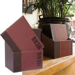 [71607] MENU-Box TRENDY con 20 PORTA MENU' BORDEAUX