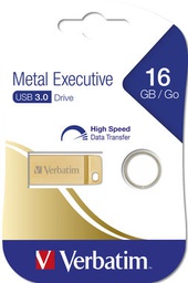 [VERB99104] METAL EXECUTIVE USB32.0 DRIVE GOLD 16GB