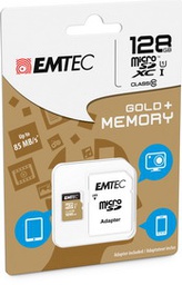 [EMTM128GXC10GP] MICRO SDXC EMTEC 128GB CLASS 10 GOLD + CON ADATTATORE