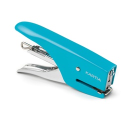 [80442] MINI CUCITRICE M013 TURCHESE BLISTER+PUNTI KARTIA