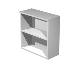 [89549] Mobile basso a giorno 80X44cm H72cm Grigio alluminio - EASY