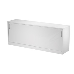 [89561] Mobile basso con ante scorrevoli 185x46x73cm Bianco - AGORA'