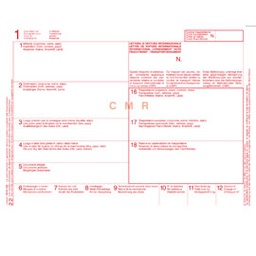 [55407] MODELLO CMR LETTERA VETTURA INTERNAZ. 5COPIE autoric 12''x24CM 100FG E0052BIS