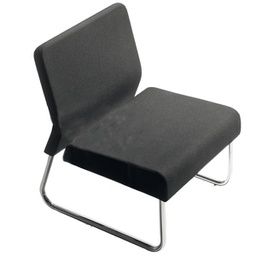 [95115] Modulo dritto divano Slastic SLB senza braccioli nero