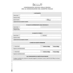 [85736] Modulo per conferimento/revoca deleghe cass.fisc. 29,7x21cm E0019 Edipro