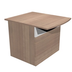 [76817] MODULO RECEPTION DISABILI s/SOPRALZO 80x97,5x72cm CILIEGIO AR/BIANCO - PRESTIGE
