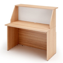 [76811] MODULO RECEPTION SOPRALZO+DESKTOP 120x76x117cm CILIEGIO AR. /BIANCO - PRESTIGE