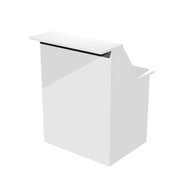 [94479] MODULO RECEPTION SOPRALZO+DESKTOP 80x76x117cm BIANCO /BIANCO - PRESTIGE