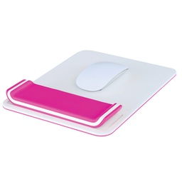 [91280] Mousepad con poggiapolsi Ergo WOW bianco/fucsia - Leitz