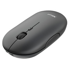 [93694] Mouse ultrasottile wireless ricaricabile Puck nero Trust