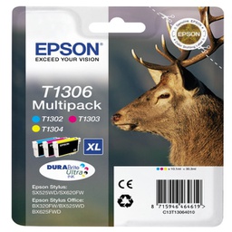 [EPST13064012] MULTIPACK CONTENENTE 3 INKJ (1 CIANO 1MAGENTA 1GIALLO) BX320FW