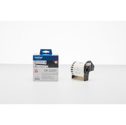 [BRODK22251] Nastro ades in carta stampa a due colori NeroRosso/Bianco 62mm - 15.26 metri lu