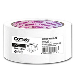 [51837] NASTRO ADESIVO 66MTX50MM BIANCO PVC 62-240 COMET