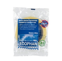 [87016] Nastro adesivo Ecophan 19mmx66mt in caramella Eurocel