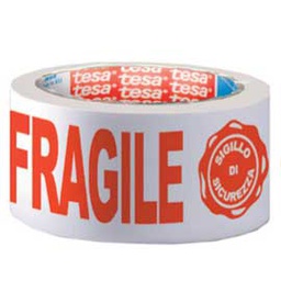 [51414] NASTRO ADESIVO PPL 66MTX50MM FRAGILE CON SIGILLO SICUREZZA 7024 TESA