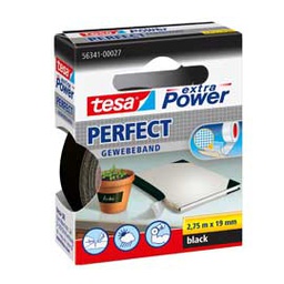 [37925] NASTRO ADESIVO TELATO 19MMX2,7MT NERO 56341 XP PERFECT