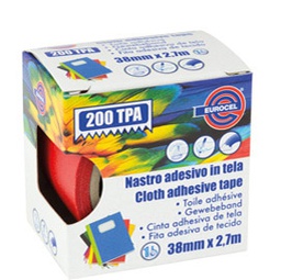 [87023] Nastro adesivo telato TPA rosso 200 38mmx2,7mt Eurocel