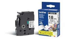 [BROTZE141] NASTRO BROTHER TZE-141 18MMx8MT NERO/TRASPARENTE