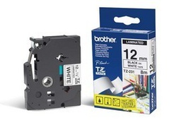 [BROTZE231] NASTRO BROTHER TZE-231 12MMx8MT NERO/BIANCO LAMINATO