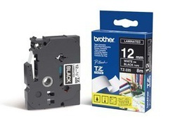 [BROTZE335] NASTRO BROTHER TZE-335 12MMx8MT BIANCO/NERO