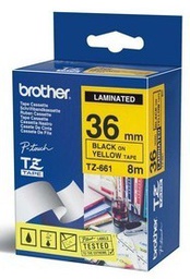 [BROTZE661] NASTRO BROTHER TZ-e661 36MMX8MT NERO/GIALLO
