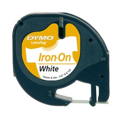 [48647] NASTRO DYMO LETRATAG 12MMX2M BIANCO DA STIRARE