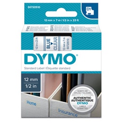 [27859] NASTRO DYMO TIPO D1 (12MMX7M) BLU/TRASPARENTE 450110