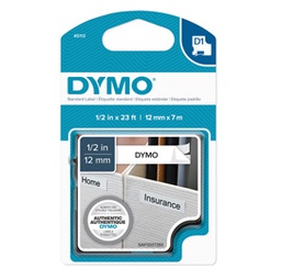 [27861] NASTRO DYMO TIPO D1 (12MMX7M NERO/BIANCO 450130