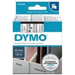 [27858] NASTRO DYMO TIPO D1 (12MMX7M NERO/TRASPARENTE 450100