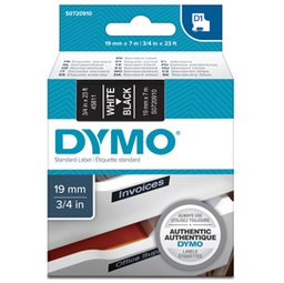 [27887] NASTRO DYMO TIPO D1 (19MMX7MT BIANCO/NERO 458110