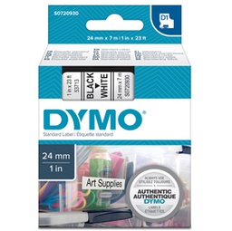 [37885] NASTRO DYMO TIPO D1 (24MMX7MT NERO/BIANCO 537130
