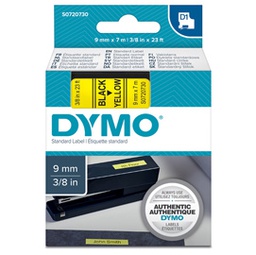 [27851] NASTRO DYMO TIPO D1 (9MMX7M) NERO/GIALLO 409180