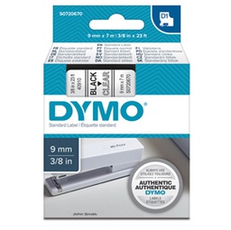 [27845] NASTRO DYMO TIPO D1 (9MMX7M) NERO/TRASPARENTE 409100