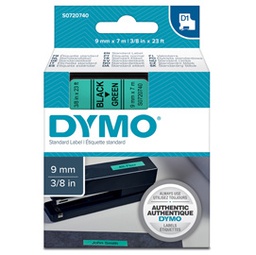 [27853] NASTRO DYMO TIPO D1 (9MMX7M) NERO/VERDE 409190