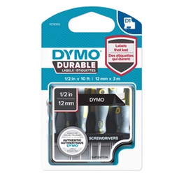 [80348] NASTRO DYMO TIPO D1 DURABLE (12MMX3MT) BIANCO/NERO 1978365