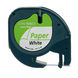 [27935] NASTRO IN CARTA DYMO LETRATAG 12MMX4M BIANCO 912000