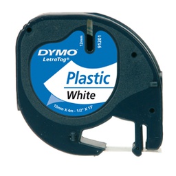 [27936] NASTRO IN PLASTICA DYMO LETRATAG 12MMX4M BIANCO 912010